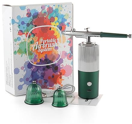 New Airbrush Kit Machine, recargable Handheld Airbrush,Cepillo de aire inalámbrico portátil para uñas