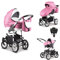Kinderwagen-Set Craft 5 in 1 inkl. Sportsitz, Autositz, Iso Base und Zubehör - 17 Teile - in 18 Farben
