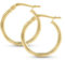 Amberta Allure Dames Gedrehte Creolen aus 9K Gold: Gedrehte Creolen Gold 2 mm