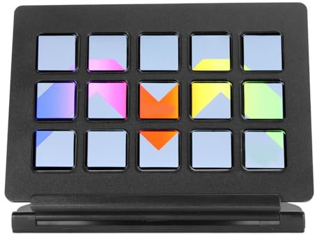 Benutzerdefinierte LCD-Tastatur, Studio-Controller, 15 Makrotasten Zum Auslösen von Aktionen in Anwendungen und Software, für PC, für Twitch, für YouTube