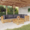 Blukee 6-TLG. Garten-Lounge-Set mit Kissen Massivholz Teak Balkonlounge Garden Furniture Sets Balkonsofa Gartensofa Loungemöbel Balkon Outdoor Sofa Gartenlounge Outdoor