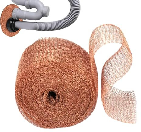 Eoixuqba 127mm Kupfergitterrolle Gegen Schnecken, Copper Net Snail, Copper Tape Against Snails, Dichtes, Flexibles Kupfergeflecht, Schneidbare Drahtgeflechtrolle, for Snails, Mouse, Birds, Bat