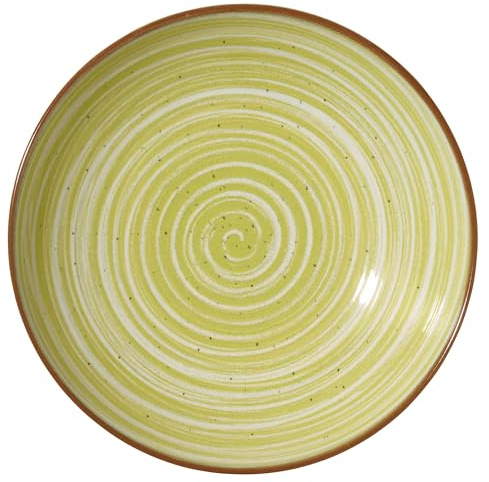 METRO Professional Teller tief Madleen, Steinzeug, Ø 21 cm, grün, 6 Stück