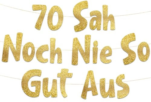 Lustige Banner, 70 sah noch nie so gut aus, Partyzubehör zum 70. Geburtstag