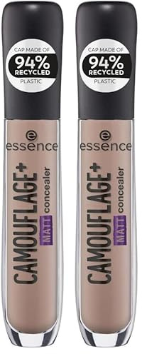 essence CAMOUFLAGE+ correttore viso effetto opacizzante, opacizzante, opaca (5ml) (Confezione da 2)