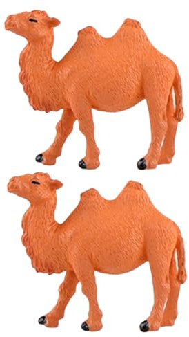 TOYANDONA Realistische Miniaturstatue 2 Stück Kunststoff Kamel Dekoration Für Garten Und