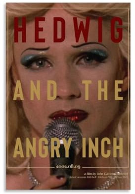 LISHDUNS Filmposter Hedwig und der wütende Zoll für Schlafzimmer, Wohnzimmer, Wanddekoration, Poster, Ästhetik, Art-Deco, 20 x 30 cm, ungerahmter Stil