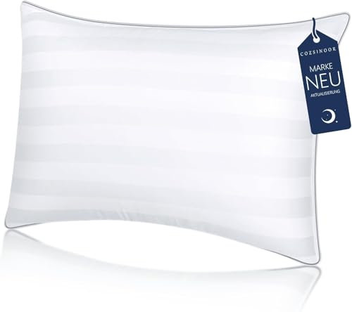 COZSINOOR Kopfkissen 40x80 cm mit 800g Kissen Füllung, Kissen 40x80 mit Doppelte Hohlfaser, Kissen für Allergiker, Schlafkissen für Seitenschläfer, Rückenschläfer, Bauchschläfer, Waschbar Kopfkissen