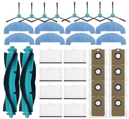 Nilnyvda Compatible con Midea S5+ Plus Conga 2299 Ultra Home X-Treme Genesis Piezas de aspiradora Rodillo Principal Cepillo Lateral Accesorios de Filtro Hepa(Set-8)