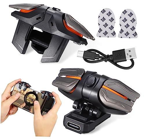 FONDOTIN Mobile Game Controller Mit Triggern Und Handschuhen Hochkompatible Gaming-trigger Für Smartphones Hohe Sensibilität Optimiertes Design Für Langzeitspieler