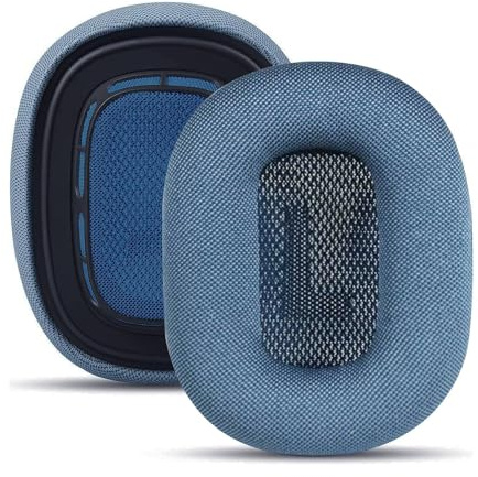 umvowuxa Ersatz-Ohrpolster für AirPods Max Kopfhörer, Ohrpolster mit bequemem Netzstoff und elastischem Memory-Schwamm (Himmelblau)