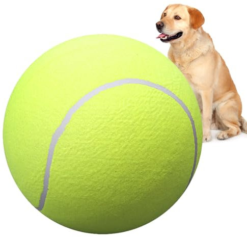 Eventerde 24cm Tennisball Hund Groß Tennisbälle Für Hunde Riesiger Tennisball Großes Haustierspielzeug Gummi Geeignet Für Hundespaziergänge Spielplatzspaß