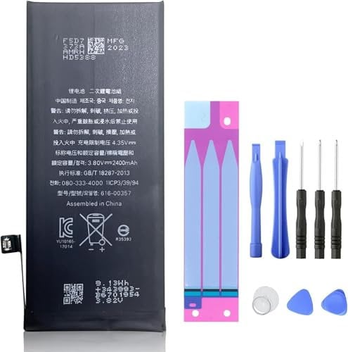 3.8V 9.12Wh 2400mAh 616-00357 Replacement Laptop Battery Compatible for iPhone 8 A1905 A1863 A1906 with Installation Tools Series