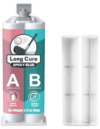 EIGTWEN 30min Golf Club Epoxy, 60ml Extra Strength Golf Epoxy Shaft Epoxy | Long Cure, Applicable to All Clubheads, Drivers, Putters, and Irons, Compatible with Graphite and Steel Shafts