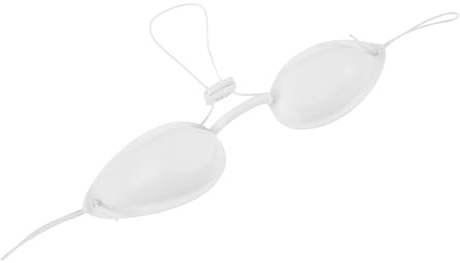 Alipis Cache-œil Blanc en Tpu Confortable pour Protection des Yeux la Lumière, pour Épilation et Soins de Beauté