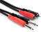 Hosa HOS CPR203 - Cable RCA a Jack TS 6.3 mm, estéreo, dual, 3 m, color negro