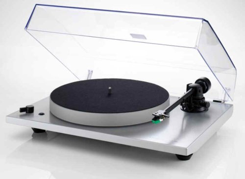 Thorens TD 700 giradischi (– Motore sincrono, TP 42, puntina at AC 95E pick-up, coperchio antipolvere in acrilico, colore: argento