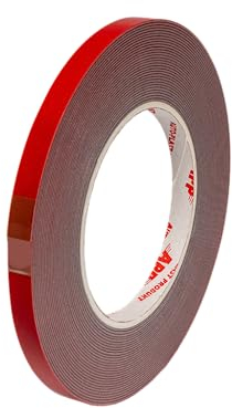 AUTO-PLAST PRODUKT APP Acryl Tape Doppelseitiges Klebeband Extra Stark | Doppelseitiges Wasserdichtes Montageband | Rot | 10m Länge, 9mm Breite