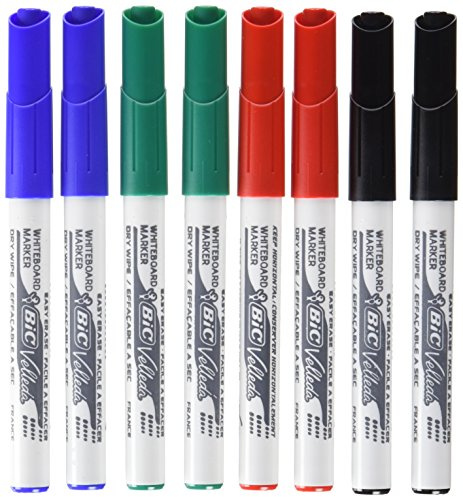 BIC Velleda 1741 White Board Markers - Assorted (Pack of 8)