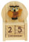 Namesakes® Wise Owl Ewiger Kalender: Geschenkideen aus Holz für Männer oder Frauen: Tischkalender mit Datums- und Monatsblöcken: Tierischer Advent oder kleine Geschenkidee