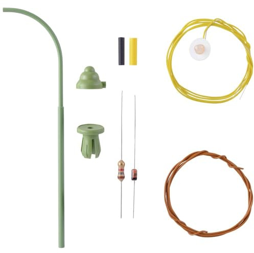 Viessmann 6729 H0 Bausatz Bogen-Gaslaterne Fahrzeug, warmweiß