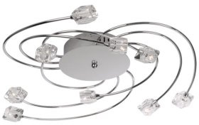 Philips Catilina 376911110 Deckenleuchte, Chrom, 9 x 20 W, 230 V