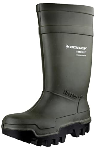DUNLOP Protective Footwear, C662933, Purofort Thermo+ Full Safety, Verde Scuro/Nere, Taglia 42 EU
