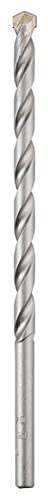 kwb Mauerdurchbruchbohrer Ø 8 mm, Länge 200 mm, mit robuster Hartmetall-Platte, spanlos geformter Bohrerspirale, kugelgestrahlter Oberfläche und Rundschaft, entspricht ISO 5468