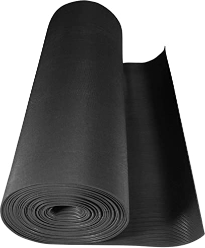 Nord-Industriegummi Kabelschutzmatte [50 cm x 5 m] - Stärke 3 mm - wetterfeste Kabelmatte für Veranstaltungen, Bühne - Gummi Feinriefenmatte Outdoor zum Schutz für Kabel und Schläuche
