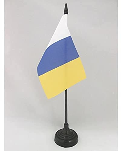 AZ FLAG - Tischflagge Kanarischen Inseln Ohne Wappen - 15x10 cm - Kanaren Tischfahne 10 x 15 cm - Flaggen