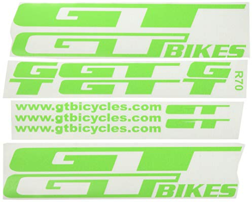 Ecoshirt 6P-GCEN-JSEQ Aufkleber GT Bikes R70 Stickers Aufkleber Decals Autocollants Adesivi, grün