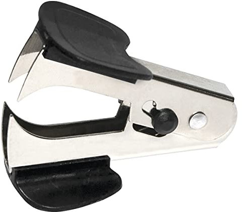 DONAU 7987001PL-01 Enthefter/ Heftklammerentferner/ Entklammerer mit Sicherheitsarretierung, schwarz