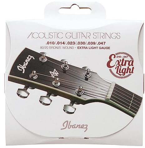 Ibanez IACS61C Jeu de cordes pour guitare acoustique, 6 cordes/Extra Light, à revêtement