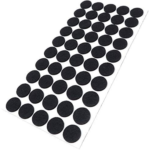 Adsamm® / 50 x Selbstklebende Filzgleiter/Schwarz/ø 22 mm/Rund/Möbelgleiter aus Filz mit 3.5 mm Stärke/Möbel- und Bodengleiter