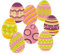 Günthart 96 bunte, flache Ostereier aus weißer Schokolade | Ostern | Tortendeko