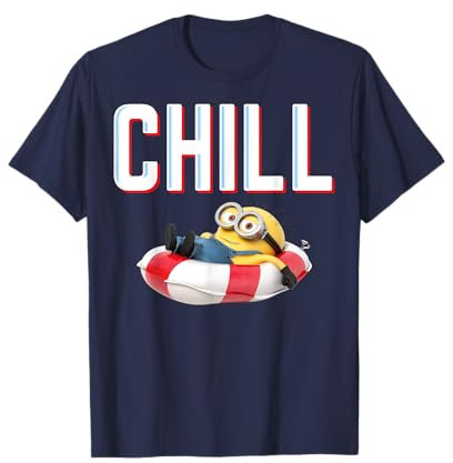 Despicable Me Red White And Blue Chill Minion In Floatie T-Shirt