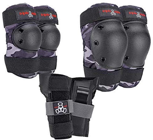 Triple 8 Saver Series 3-Pack Pad Set - Charcoal Camo