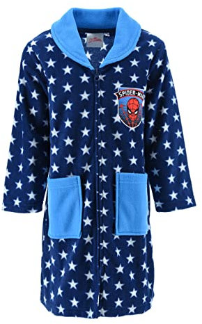 Sun City Spider-Man Jungen Kinder Bademantel Morgenmantel, Farbe:Rot, Größe Kids:98 (as3, Numeric, Numeric_104, Regular, Dunkel-Blau)
