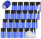TIANZD 25 Pièces Mini 2ml Bleu Bouteilles en Verre D'huile Essentielle avec Orifice Réducteur, Flacons en Verre Vides apour Huiles Essentielles Aromathérapie