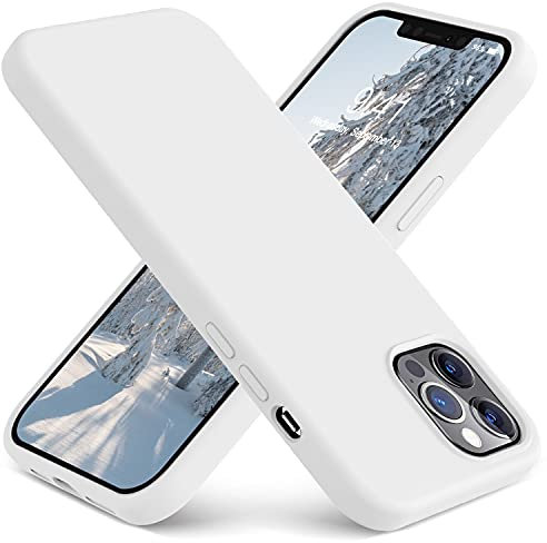 LOVE 3000 Compatible with iPhone 12 Pro Max Phone Case | Thickening Liquid Silicone | Anti-Scratch Microfiber Lining | Full-Body Duty Heavy Protection Case for iPhone 12 Pro Max Women Girls, White
