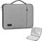 MoKo 9-11 Inch Tablet Sleeve, Fits New iPad Air/Pro 11 inch 2024, iPad Air 5/4th 10.9, iPad 10th 10.9, iPad Pro 11 Inch, Protective Polyester Bag Carrying Case with Double Pocket, Black & Gray
