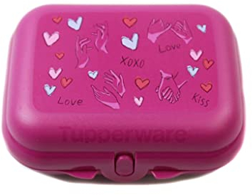 Tupperware to Go Twin pink Love Herz Brotdose Größe 2 NEU