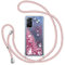 TUUTPU Handyband für Xiaomi Redmi Note 11 Pro 5G/4G/Note 11E Pro/Note 12 Pro 4G Hülle mit Band, Glitzer Treibsand Handyhülle mit Kordel zum Umhängen Transparent Stoßfest Schutzhülle mit Kette in Rosa