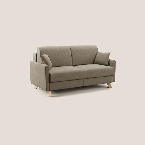 Divani.Store Edgar Schlafsofa, Stoff, braun, 160 cm (Mat. 120 x 197)