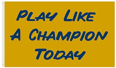 Arbinger Fighting Irish Flag Notre Dame Play Like A Champion Today Banner 90x150 cm mit zwei Metallösen für Garage, Mann, Höhle, Universität, Dekoration, strapazierfähiges 150D Polyester