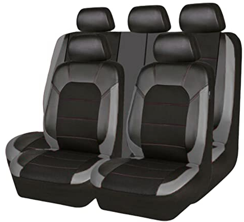 Luckxing Auto-Sitzbezug Komplettset, Schonbezüge-Auto Komplettset, 2 Vordersitzbezüge, 1 Rücksitzbezug, PKW-Sitzbezüge Sitzbezügesets Autositzbezüge Auto Schonbezüge Sitzbezüge Kunstleder Sitzbezüge