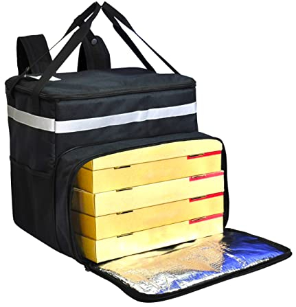 Food Delivery Backpack, Insulated Thermal Pizza Bag for Uber Eats Doordash, Large Leakproof Waterproof Delivery Bag for Bike