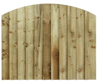 Bespoke Custom Made To Measure UPTO HEIGHT: 3ft (90cm High) Feather Edge Semi-Braced Arch Top Pathway Garden Pedestrian Gate [Width Between 90CM to 105CM Hinge Pack Option Removed