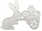 Qoiseys Trolley Kaninchen Ostern Stanzschablone Die Stanzen Basteln Prägeschablone, Stanzungen für DIY Scrapbooking Fotoalbum Dekoratives Papier Basteln Prägeschablone