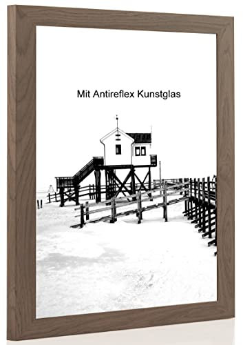 Cadre photo en chêne marais avec verre antireflet – Dimensions de l'image 50 x 100 cm – Largeur de la barre 30 mm